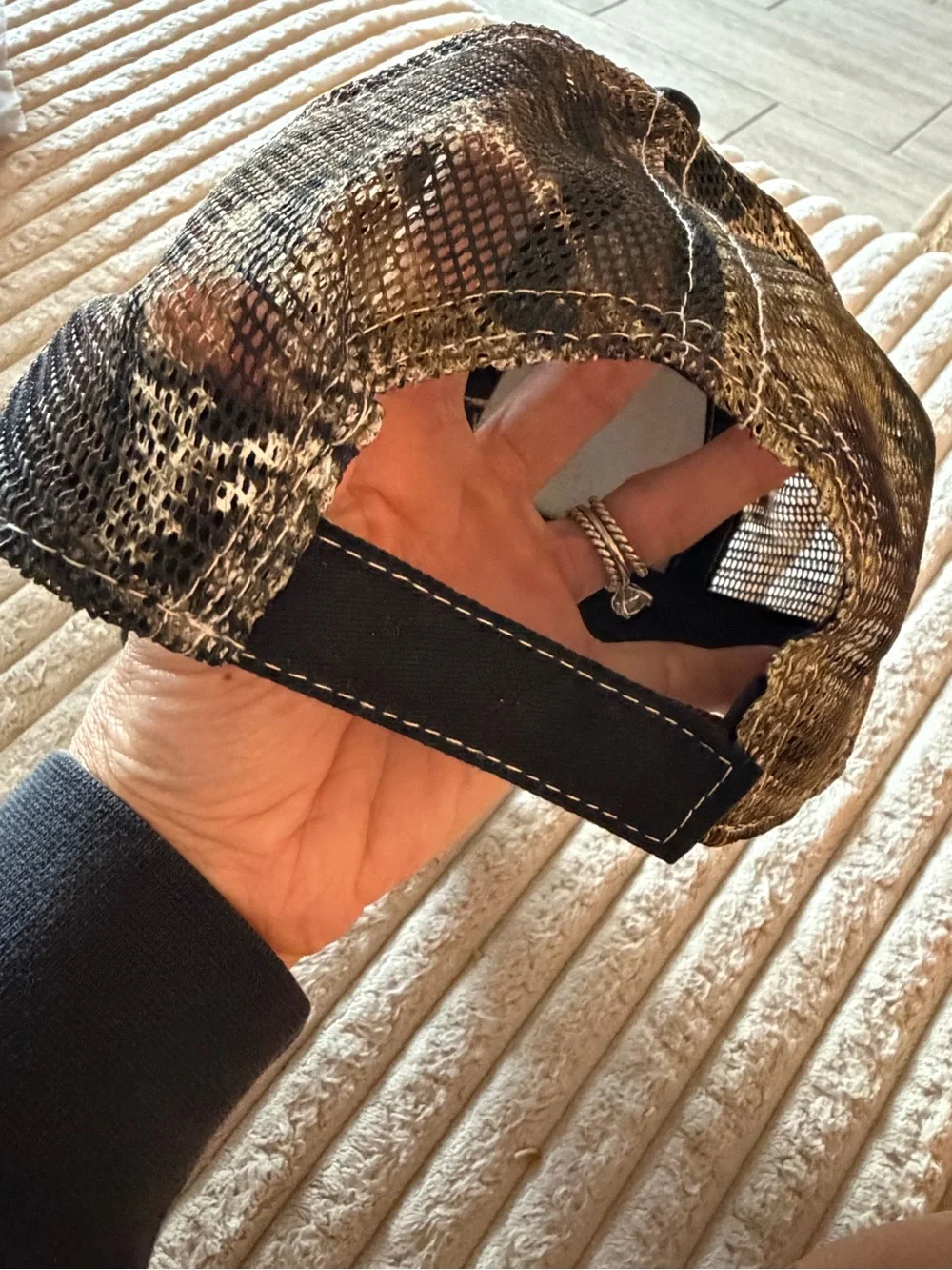 Ford Women’s Black Cap with Sparkle Gold Script Logo
